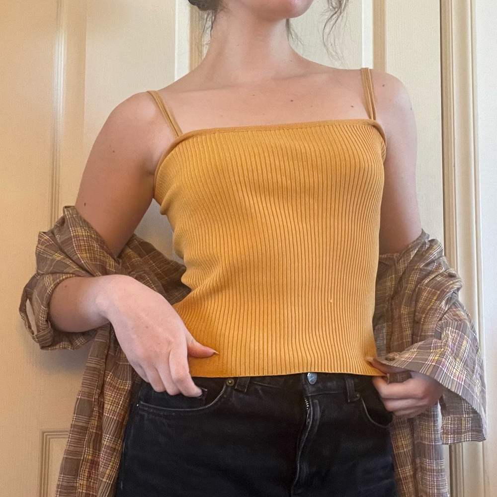 Yellow YesStyle ribbed tank top